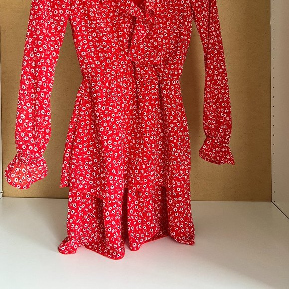 DIVIDED Floral Red Dress - Picture 3 of 8